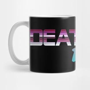 Death By Neon Logo Design - Official Product Color 7 - cinematic synthwave / horror / berlin school / retrowave / dreamwave t-shirt Mug